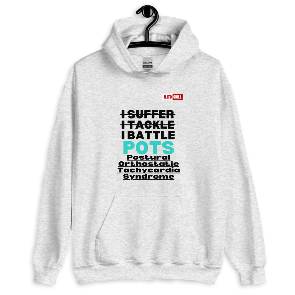 Ash Hoodie Front 2 - ILLLTOCHILL Postural orthostatic tachycardia syndrome warrior gift, POTS awareness gift Unisex Hoodie