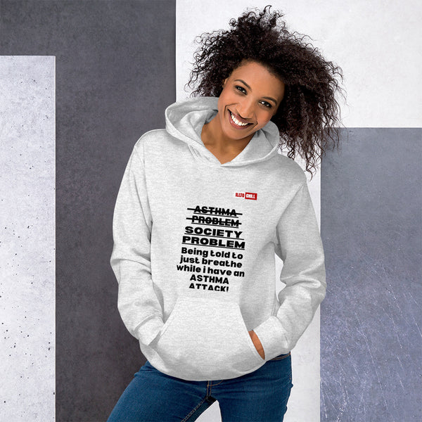 Ash Hoodie Front 4 - ILLTOCHILL Asthma awareness quote, Asthma support Gift Unisex Hoodie