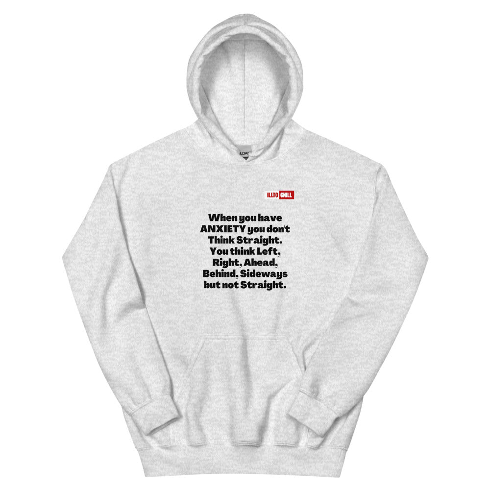 Ash Hoodie Front 1 - ILLTOCHILL 'Anxiety though pattern' funny anxiety awareness gift Unisex Hoodie