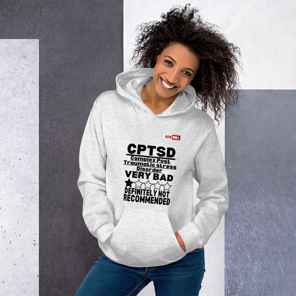 Ash Hoodie Front 4 - ILLTOCHILL CPTSD Review, Complex post traumatic stress disorder sarcastic gift Unisex Hoodie.