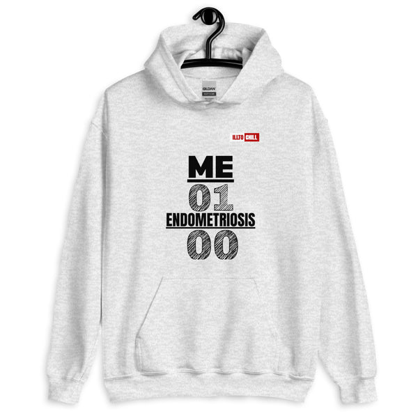 Ash Hoodie Front 2 - ILLTOCHILL Endometriosis warrior 'Me vs Endo' Endometriosis awareness gift Unisex Hoodie.