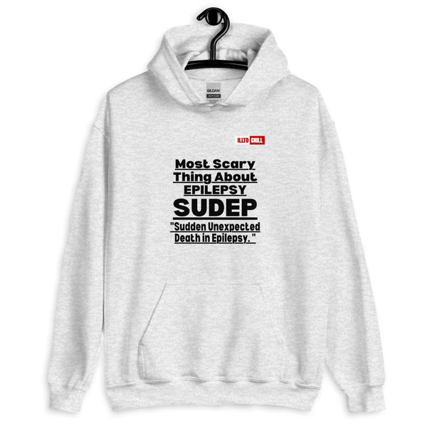Ash Hoodie Front 2 - ILLTOCHILL Epilepsy awareness 'Most sacred thing SUDEP' epileptic seizures gift Unisex Hoodie.