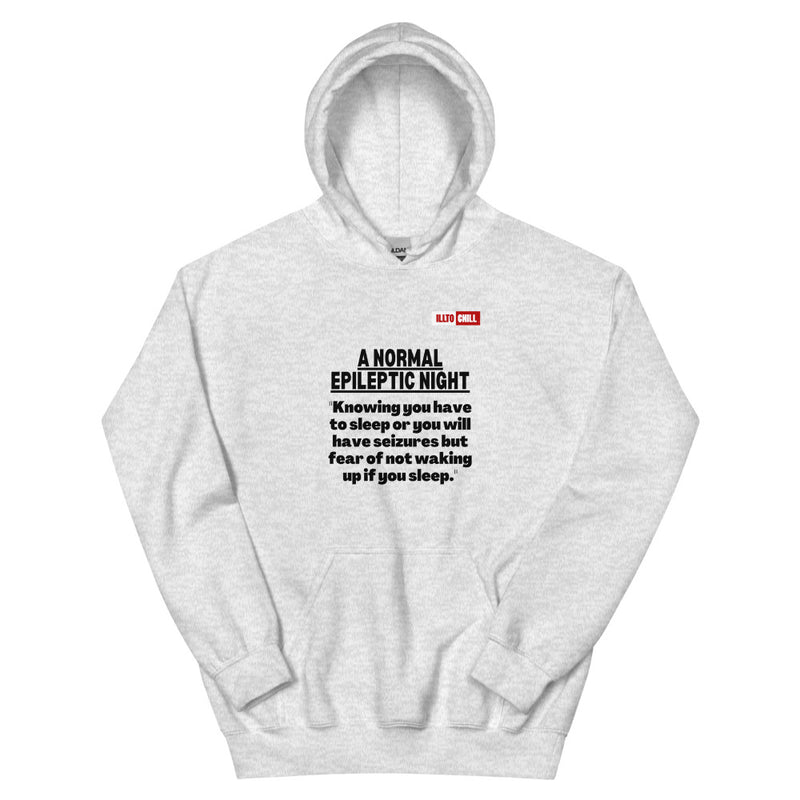 Ash Hoodie Front 1 - ILLTOCHILL Epilepsy awareness 'Epileptic Night' epilepsy support gift Unisex Hoodie.