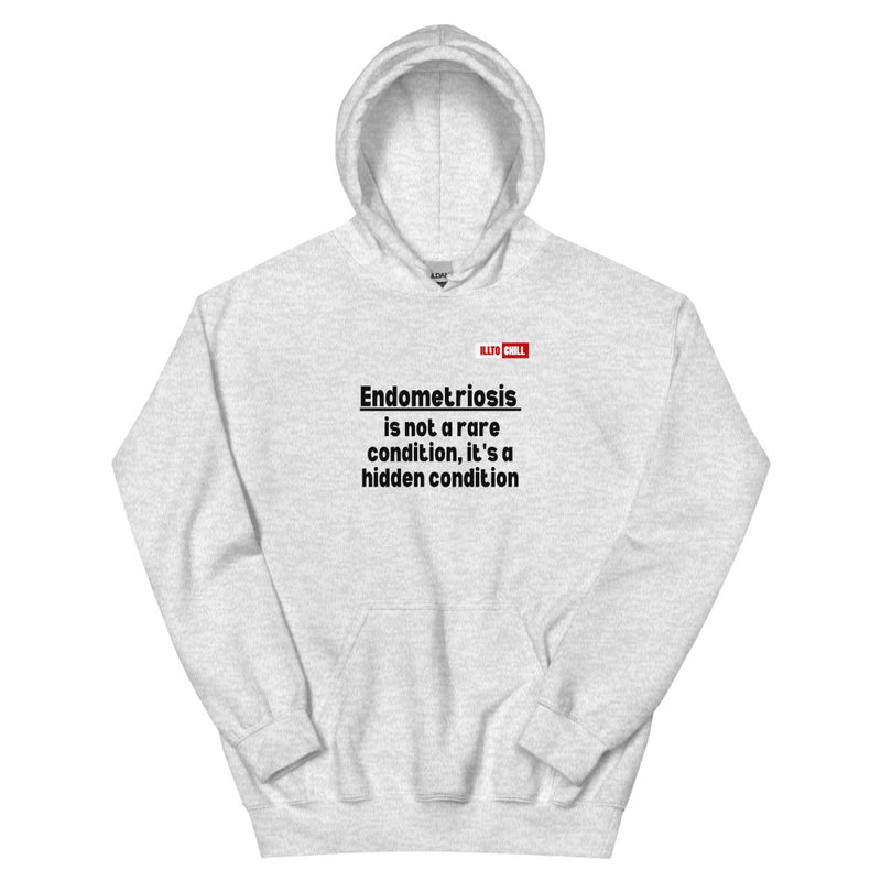 Ash Hoodie Front 1 - ILLTOCHILL Endometriosis awareness educational quote endo gift Unisex Hoodie.