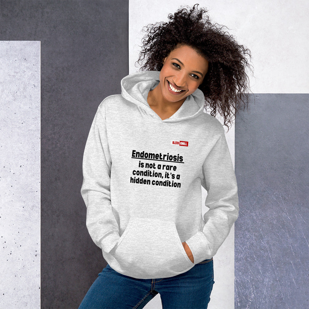 Ash Hoodie Front 4 - ILLTOCHILL Endometriosis awareness educational quote endo gift Unisex Hoodie.