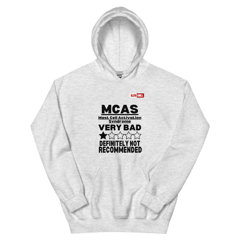 Ash Hoodie Front 1 - ILLTOCHILL Mast cell activation syndrome awareness 'MCAS Review' funny gift Unisex Hoodie.