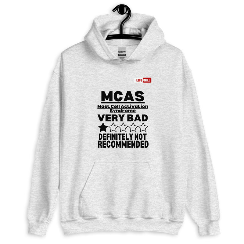 Ash Hoodie Front 2 - ILLTOCHILL Mast cell activation syndrome awareness 'MCAS Review' funny gift Unisex Hoodie.