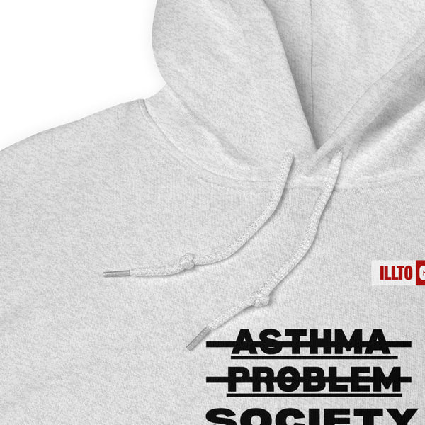Ash Hoodie Detail 1 - ILLTOCHILL Asthma awareness quote, Asthma support Gift Unisex Hoodie