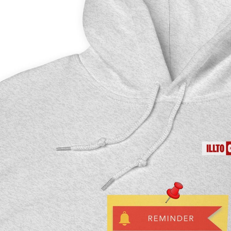 Ash Hoodie Detail 1 - ILLTOCHILL Asthma Reminder quote, Asthma awareness Gift Unisex Hoodie