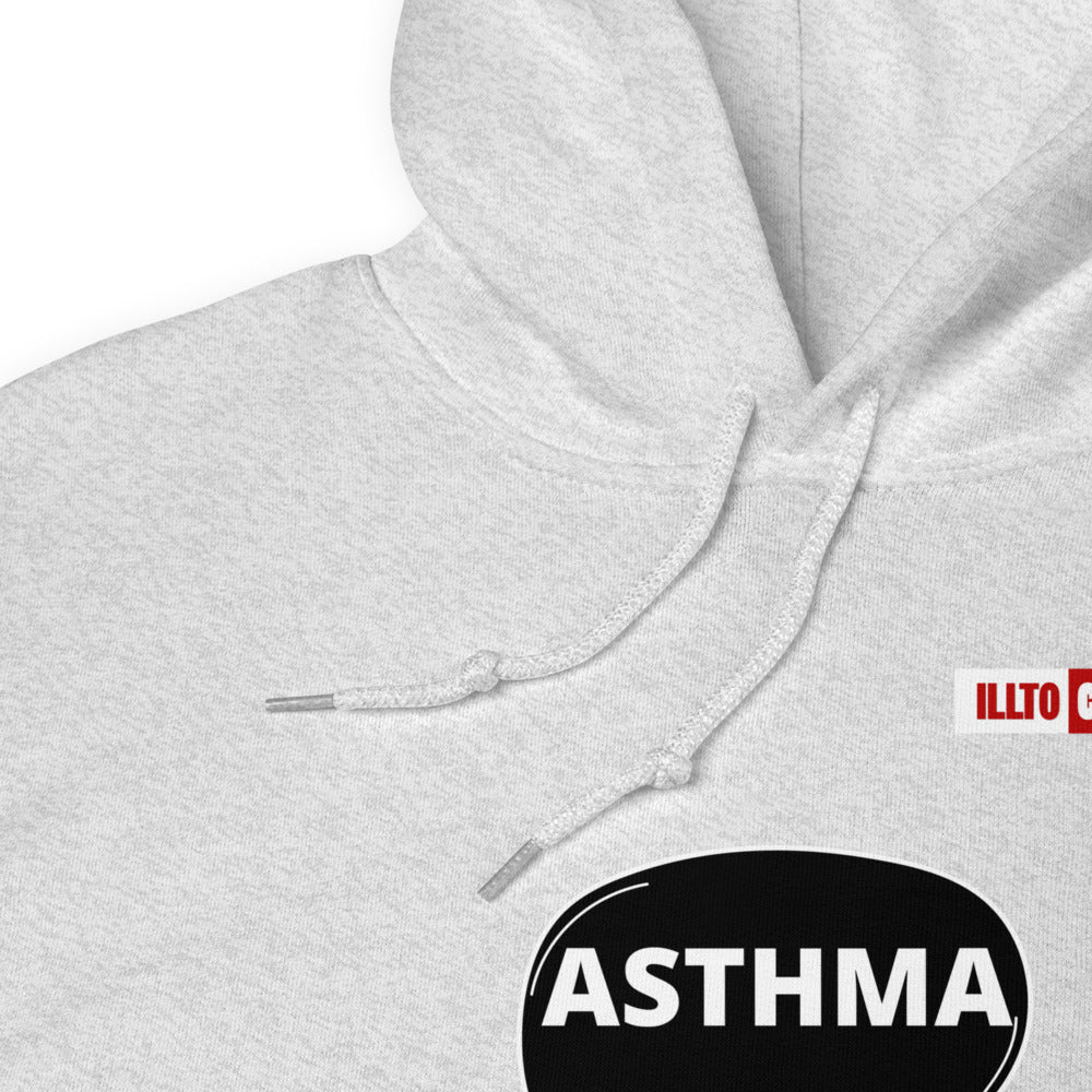Ash Hoodie Detail 1 - ILLTOCHILL Asthma awareness 'It is a suffocating idea' asthma sarcastic gift Unisex Hoodie