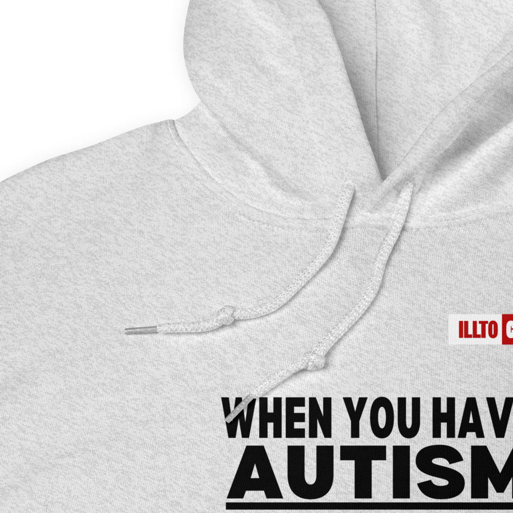 Ash Hoodie Detail 1 - ILLTOCHILL Autism awareness 'Ordinary activities take extraordinary efforts' autistic support gift Unisex Hoodie