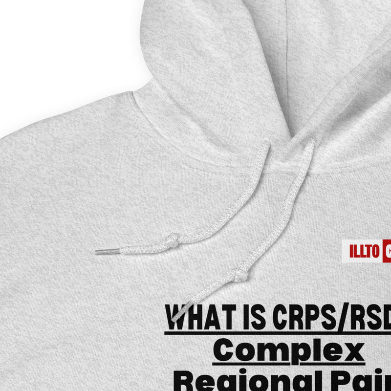 Ash Hoodie Detail 1 - ILLTOCHILL Complex regional pain syndrome awareness 'Nervous system Malfunction' crpsrsd gift Unisex Hoodie.