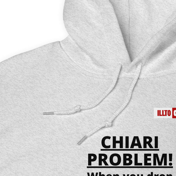 Ash Hoodie Detail 1 - ILLTOCHILL CHIARI malformation problem awareness educational CM gift Unisex Hoodie.