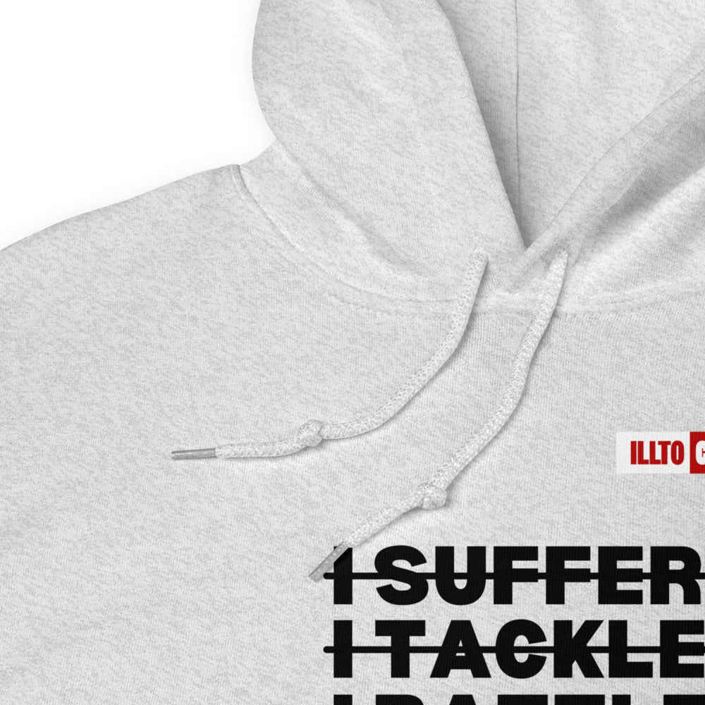 Ash Hoodie Detail 1 - ILLTOCHILL Complex regional pain syndrome awareness 'I battle CRPS' support gift Unisex Hoodie.