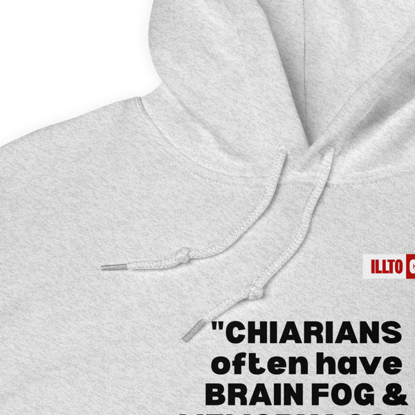 Ash Hoodie Detail 1 - ILLTOCHILL CM Chiari Malformation Awareness, Chiarian funny Gift Unisex Hoodie.