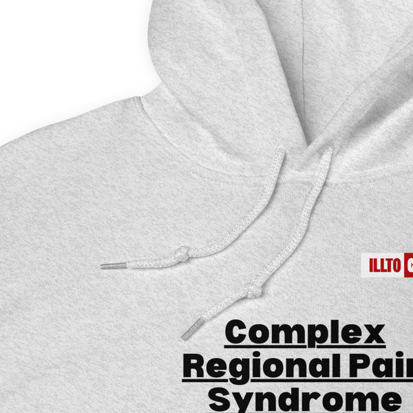 Ash Hoodie Detail 1 - ILLTOCHILL Complex regional pain syndrome Awareness 'Pain Make You Feel Alive' CRPS gift Unisex Hoodie.