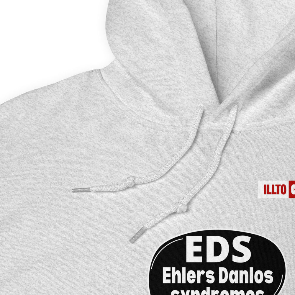 Ash Hoodie Detail 1 - ILLTOCHILL Ehlers-Danlos syndrome awareness 'It's a painful idea' eds support gift Unisex Hoodie.