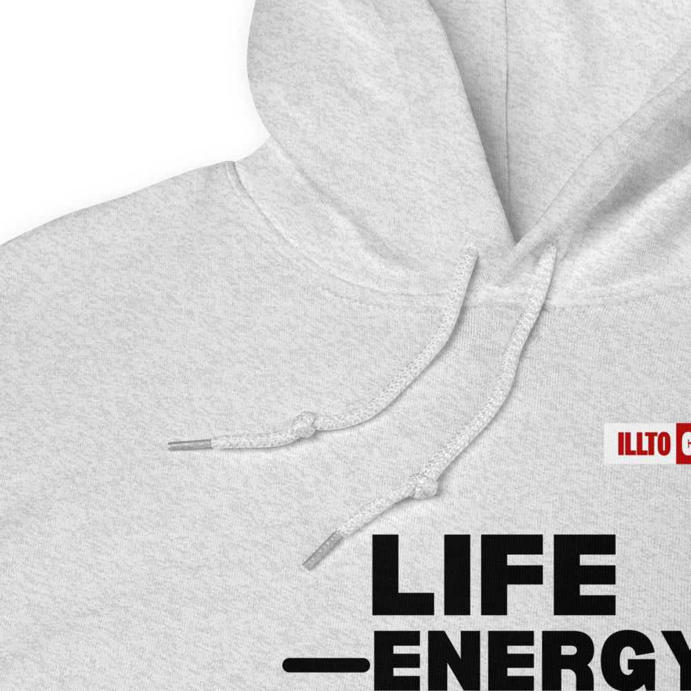Ash Hoodie Detail 1 - ILLTOCHILL Fibromyalgia awareness 'Life - Energy = Fibromyalgia' funny fibro gift Unisex Hoodie.