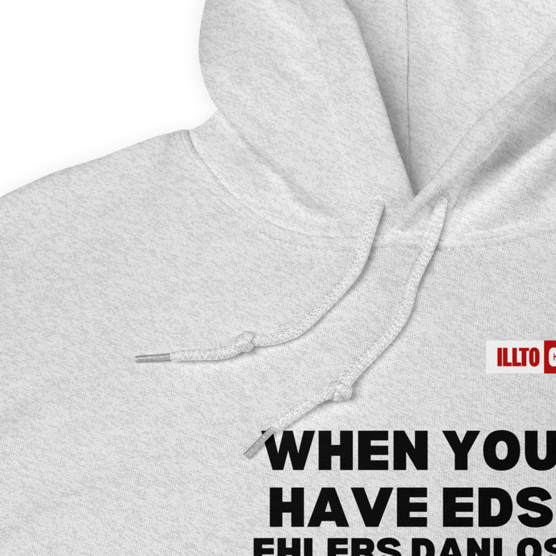 Ash Hoodie Detail 1 - ILLTOCHILL Ehlers-Danlos syndrome awareness 'It isn't just pain' eds educational gift Unisex Hoodie.