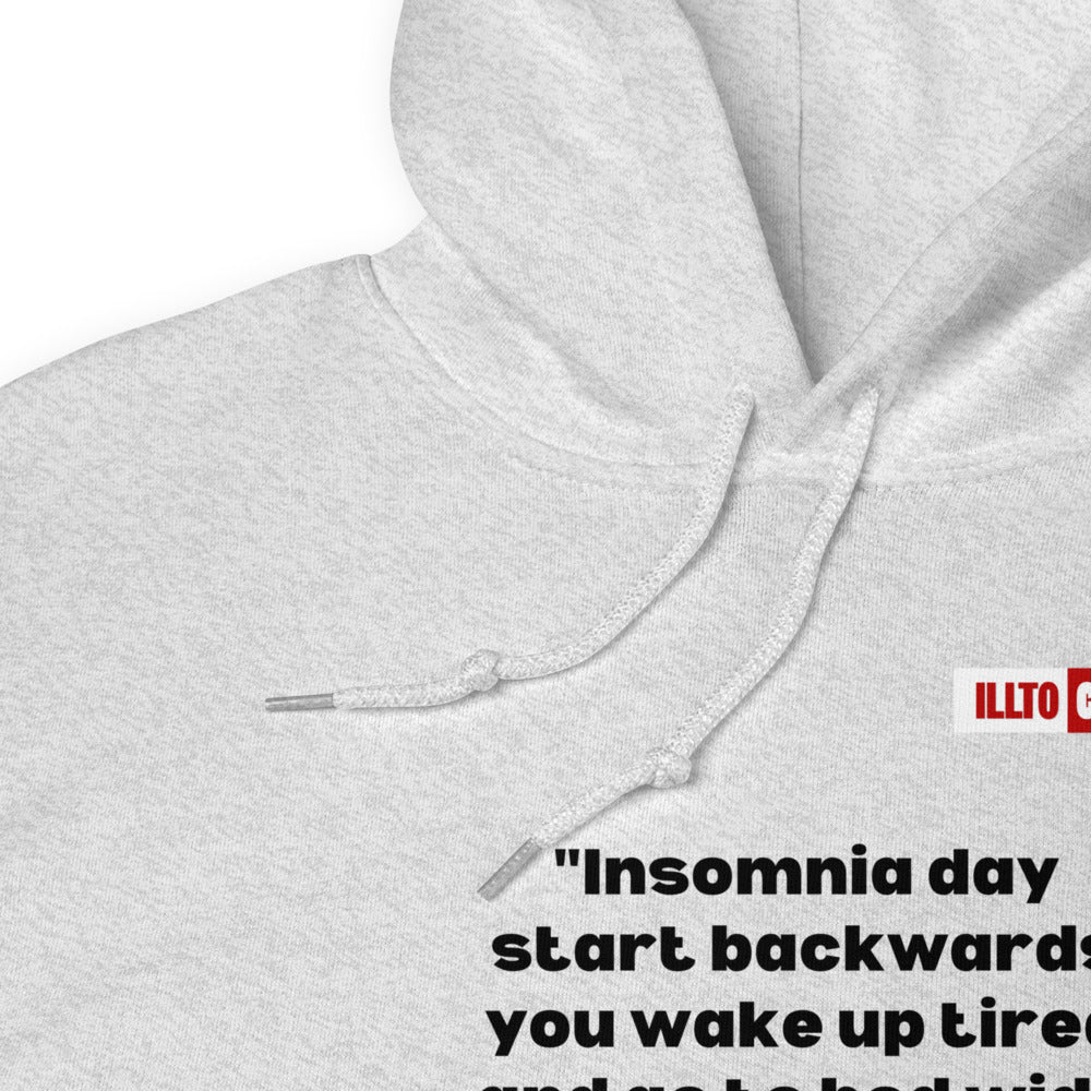 Ash Hoodie Detail 1 - ILLTOCHILL Isomnia awareness funny insomnia sleep schedule gift Unisex Hoodie.
