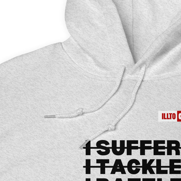 Ash Hoodie Detail 1 - ILLTOCHILL Mast cell activation syndrome 'I Battle MCAS' awareness gift Unisex Hoodie.