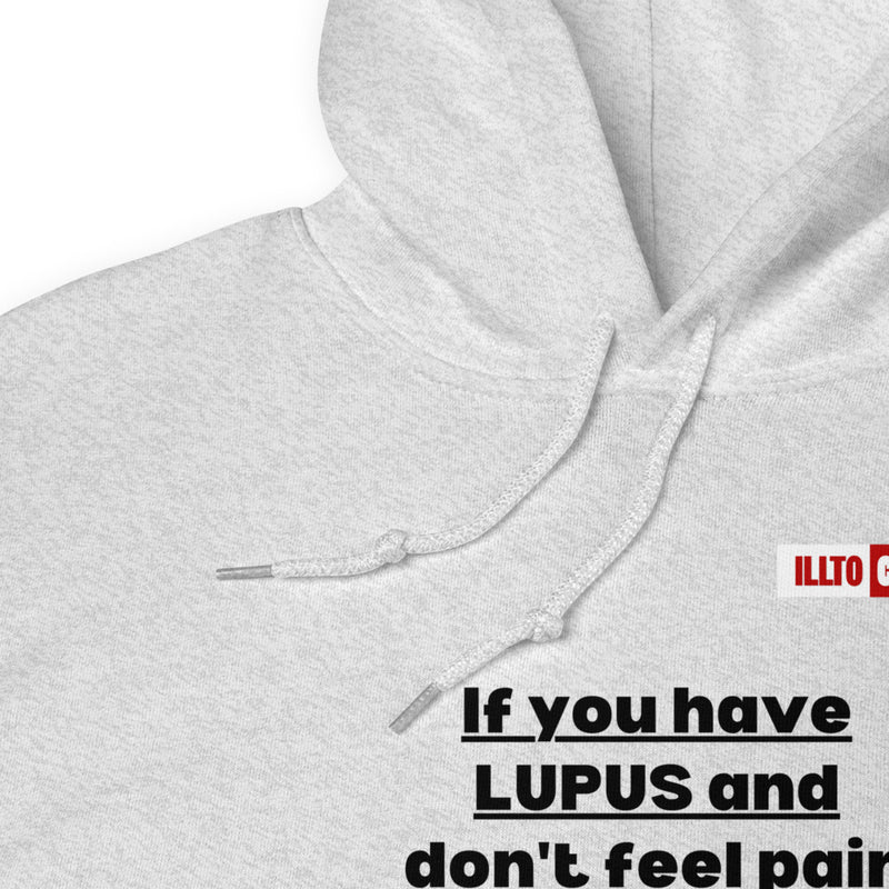 Ash Hoodie Detail 1 - ILLTOCHILL Lupus Pain awareness sarcastic lupus gift for autoimmune disease Unisex Hoodie.