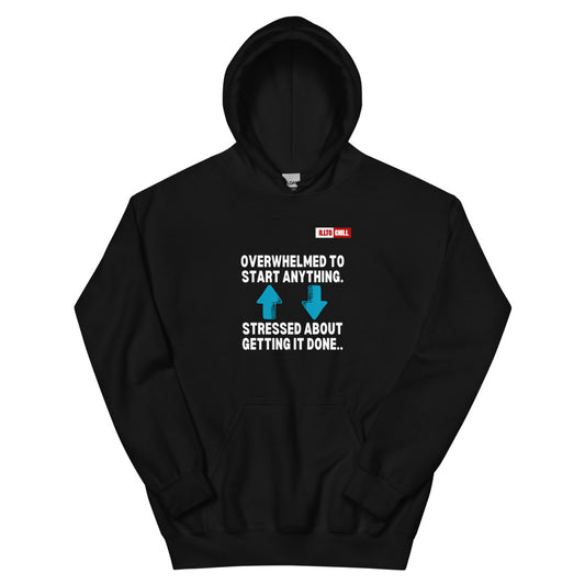 Black Hoodie Front 1 - ILLTOCHILL Attention deficit hyperactivity disorder awareness 'ADHD funny loop' gift Unisex Hoodie