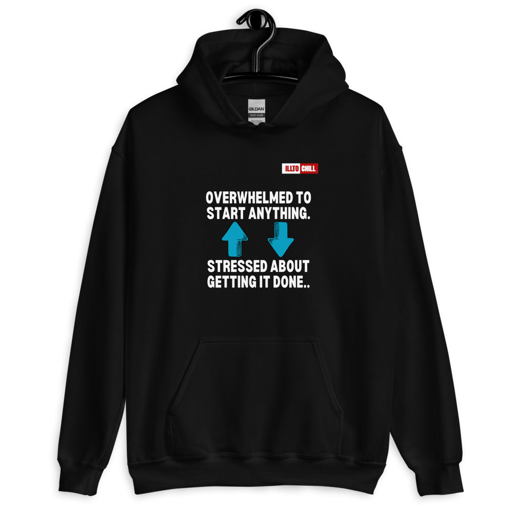 Black Hoodie Front 2 - ILLTOCHILL Attention deficit hyperactivity disorder awareness 'ADHD funny loop' gift Unisex Hoodie