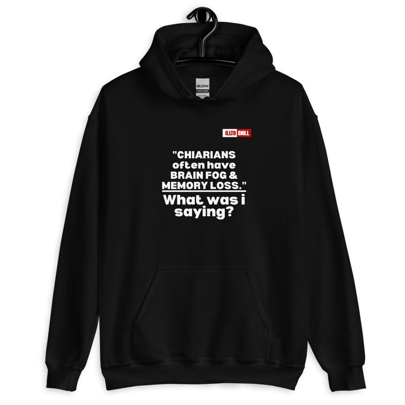 Black Hoodie Front 2 - ILLTOCHILL CM Chiari Malformation Awareness, Chiarian funny Gift Unisex Hoodie.
