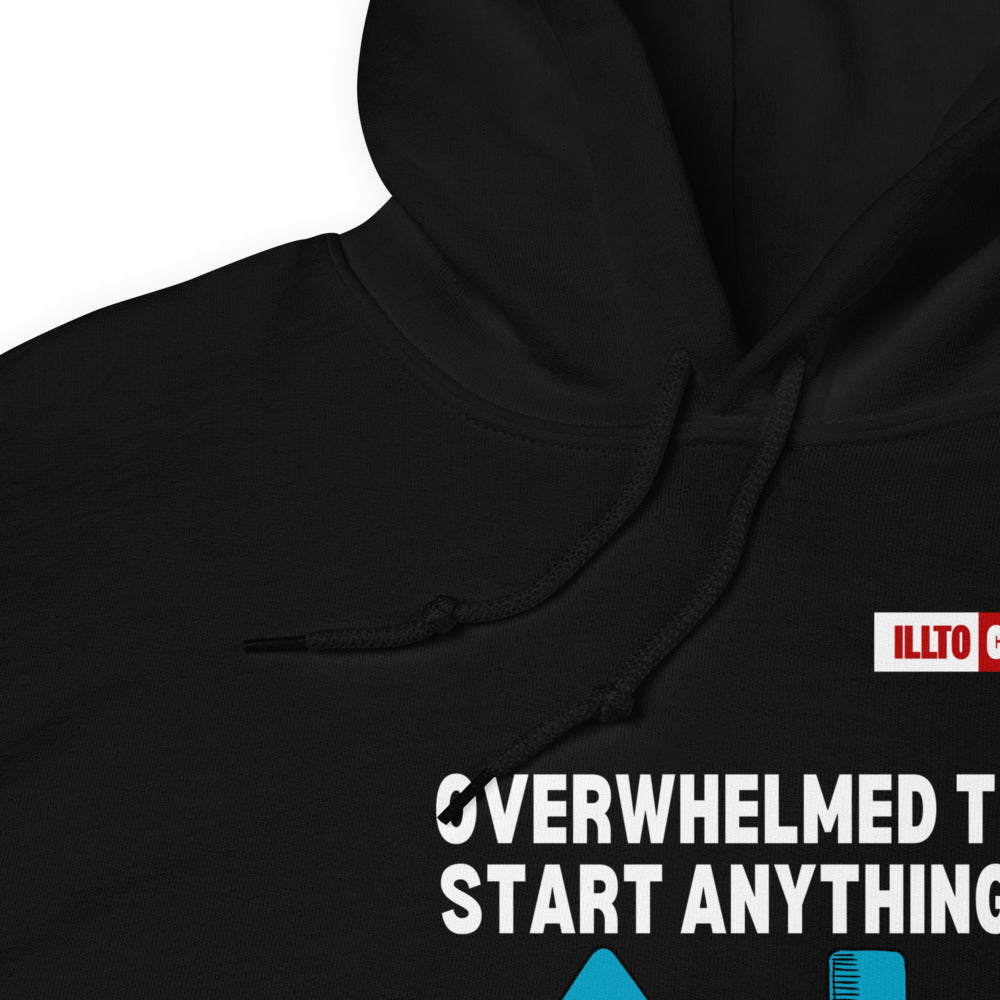 Black Hoodie Detail 1 - ILLTOCHILL Attention deficit hyperactivity disorder awareness 'ADHD funny loop' gift Unisex Hoodie