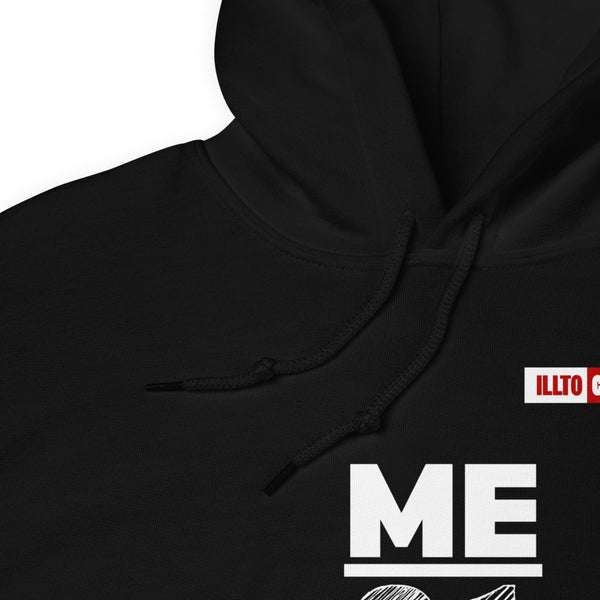 Black Hoodie Detail 1 - ILLTOCHILL Endometriosis warrior 'Me vs Endo' Endometriosis awareness gift Unisex Hoodie.