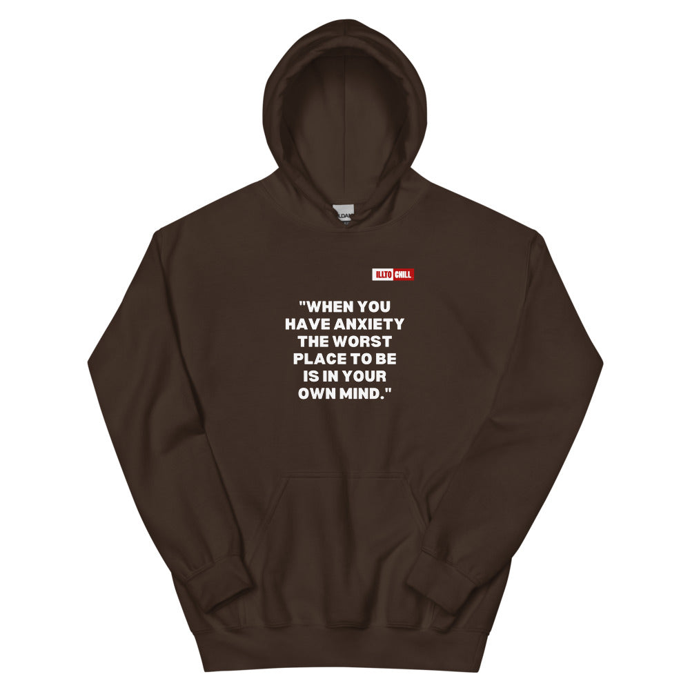 Dark Chocolate Hoodie Front 1 - ILLTOCHILL Anxiety awareness and anxiety education gift Unisex Hoodie