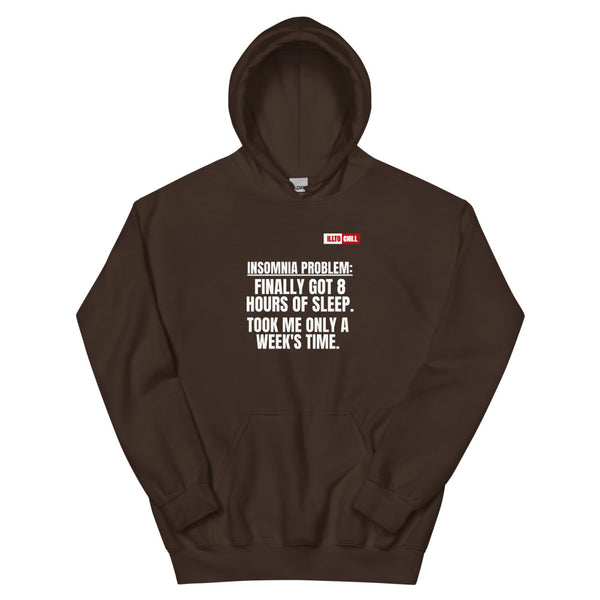 Dark Chocolate Hoodie Front 1 - ILLTOCHILL Insomnia Support '8 Hours Sleep' funny gift Unisex Hoodie.