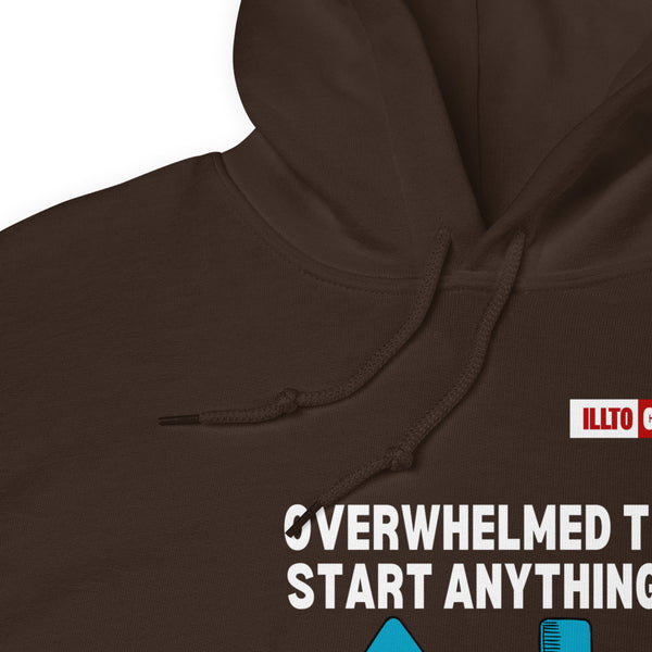 Dark Chocolate Hoodie Detail 1 - ILLTOCHILL Attention deficit hyperactivity disorder awareness 'ADHD funny loop' gift Unisex Hoodie