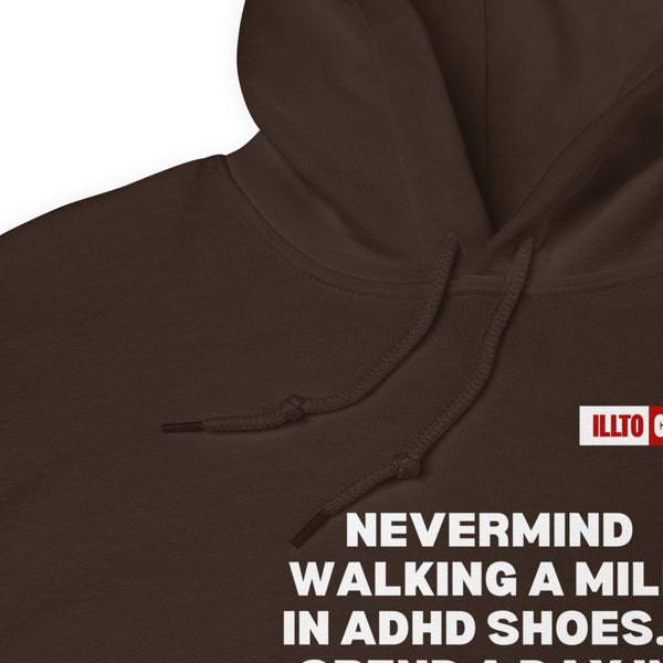 Dark Chocolate Hoodie Detail 1 - ILLTOCHILL Attention deficit hyperactivity disorder awareness, adhd educational gift Unisex Hoodie