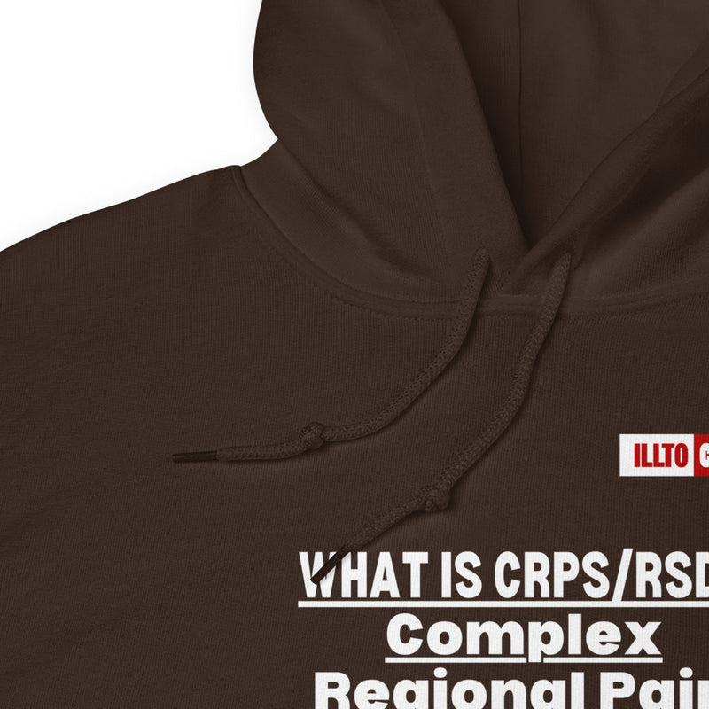Dark Chocolate Hoodie Detail 1 - ILLTOCHILL Complex regional pain syndrome awareness 'Nervous system Malfunction' crpsrsd gift Unisex Hoodie.