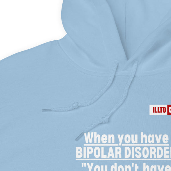 Light Blue Hoodie Detail 1 - ILLTOCHILL Bipolar disorder 'Mood Bungee Jumping' funny bipolar gift Unisex Hoodie