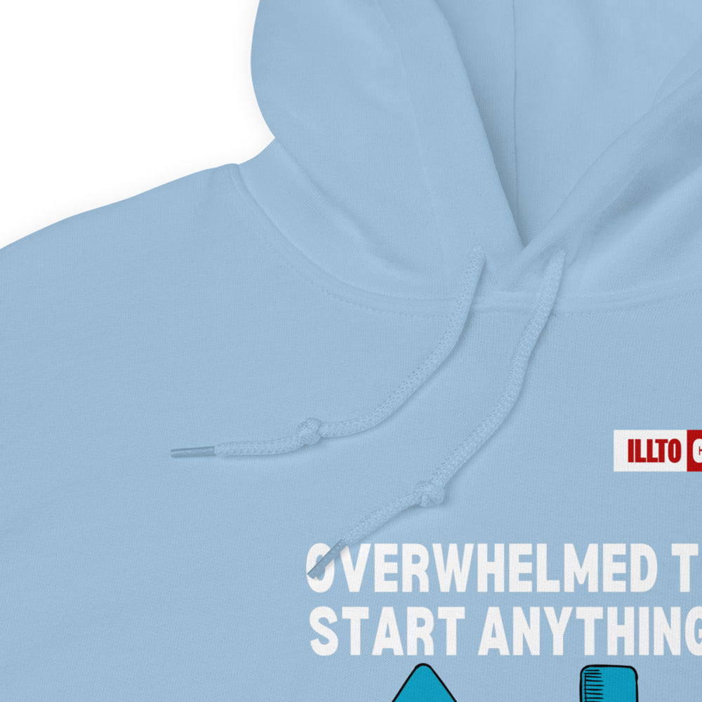 Light Blue Hoodie Detail 1 - ILLTOCHILL Attention deficit hyperactivity disorder awareness 'ADHD funny loop' gift Unisex Hoodie
