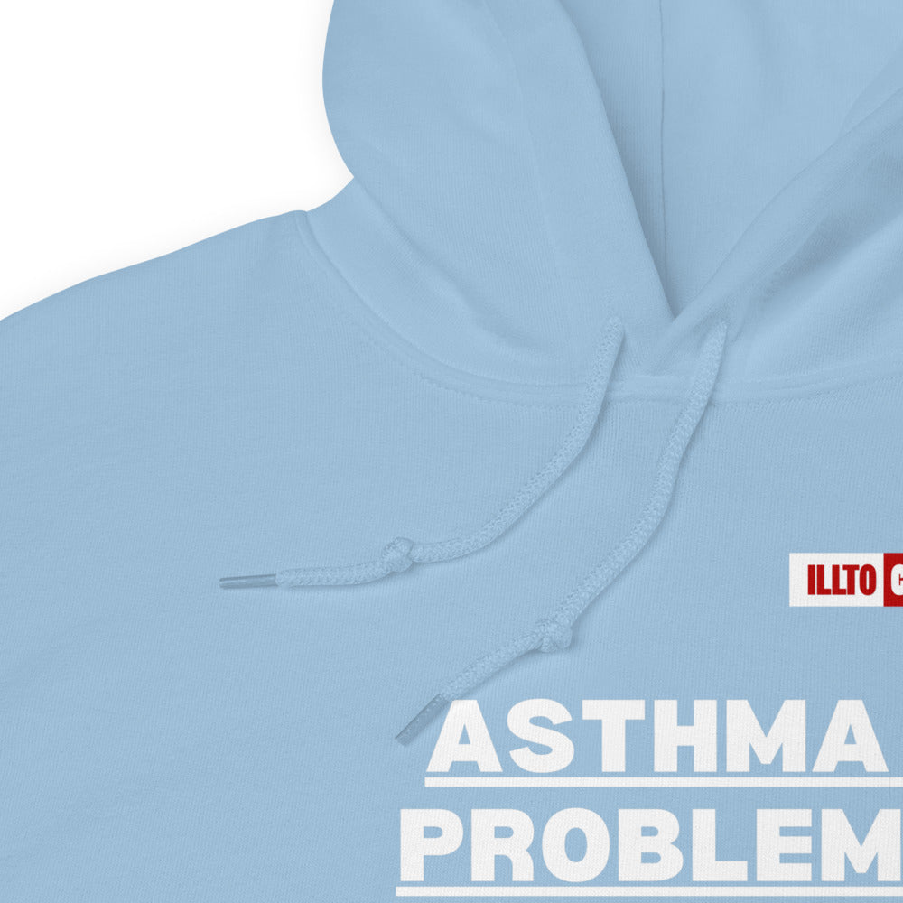 Light Blue Hoodie Detail 1 - ILLTOCHILL Asthma awareness' Asthma problem' funny gift Unisex Hoodie