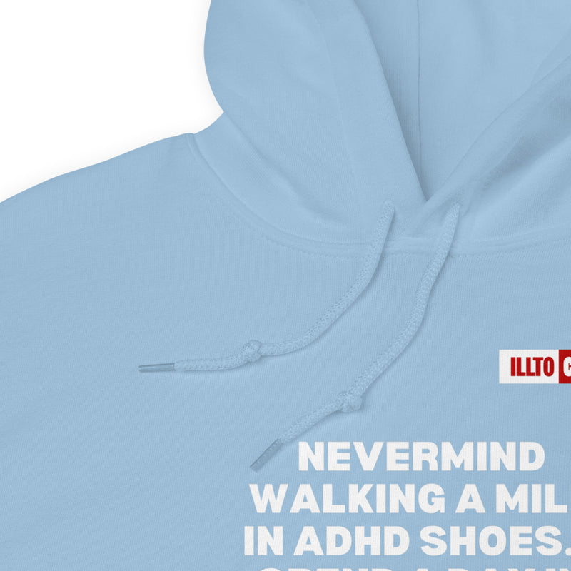 Light Blue Hoodie Detail 1 - ILLTOCHILL Attention deficit hyperactivity disorder awareness, adhd educational gift Unisex Hoodie