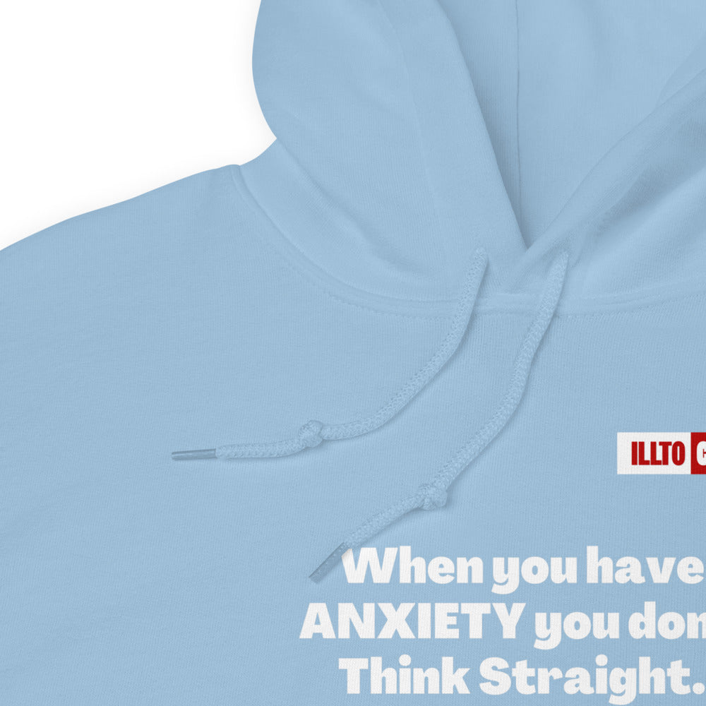 Light Blue Hoodie Detail 1 - ILLTOCHILL 'Anxiety though pattern' funny anxiety awareness gift Unisex Hoodie