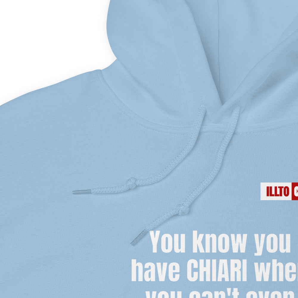 Light Blue Hoodie Detail 1 - ILLTOCHILL CM Chiari Malformation struggles quote gift Unisex Hoodie.