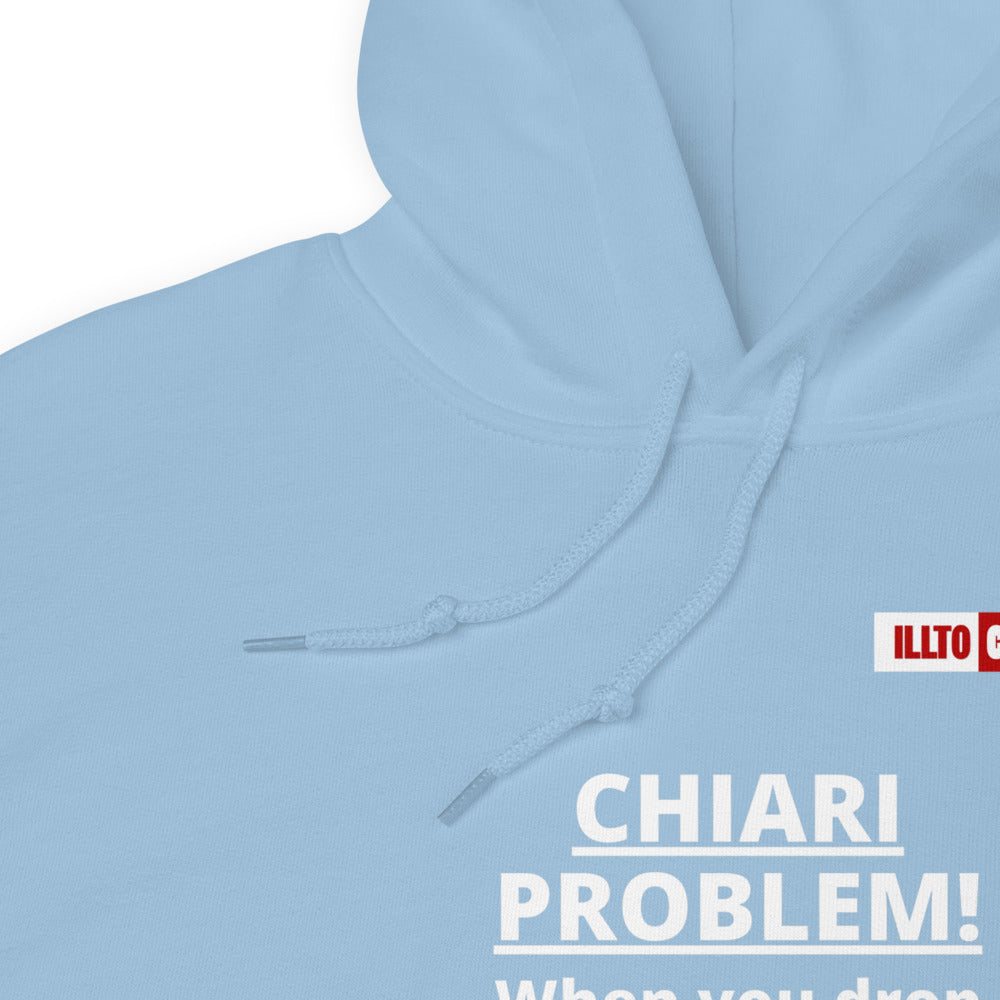 Light Blue Hoodie Detail 1 - ILLTOCHILL CHIARI malformation problem awareness educational CM gift Unisex Hoodie.