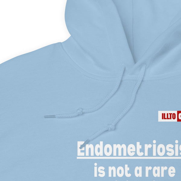 Light Blue Hoodie Detail 1 - ILLTOCHILL Endometriosis awareness educational quote endo gift Unisex Hoodie.