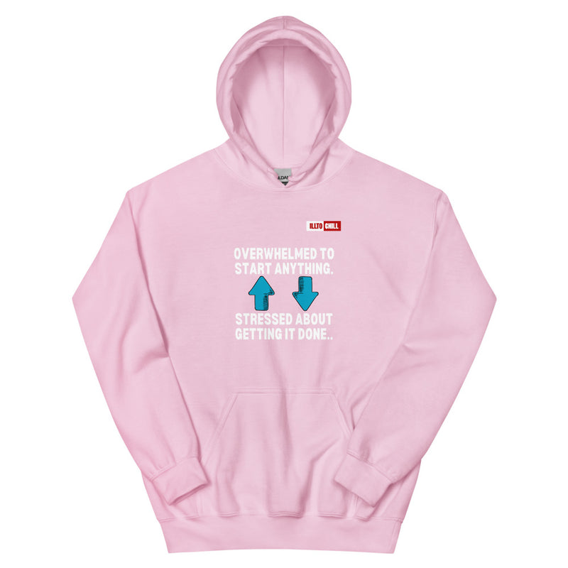 Light Pink Hoodie Front 1 - ILLTOCHILL Attention deficit hyperactivity disorder awareness 'ADHD funny loop' gift Unisex Hoodie
