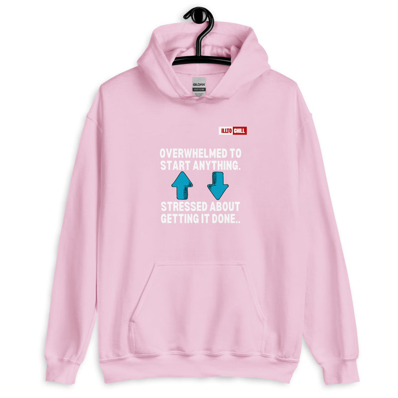 Light Pink Hoodie Front 2 - ILLTOCHILL Attention deficit hyperactivity disorder awareness 'ADHD funny loop' gift Unisex Hoodie