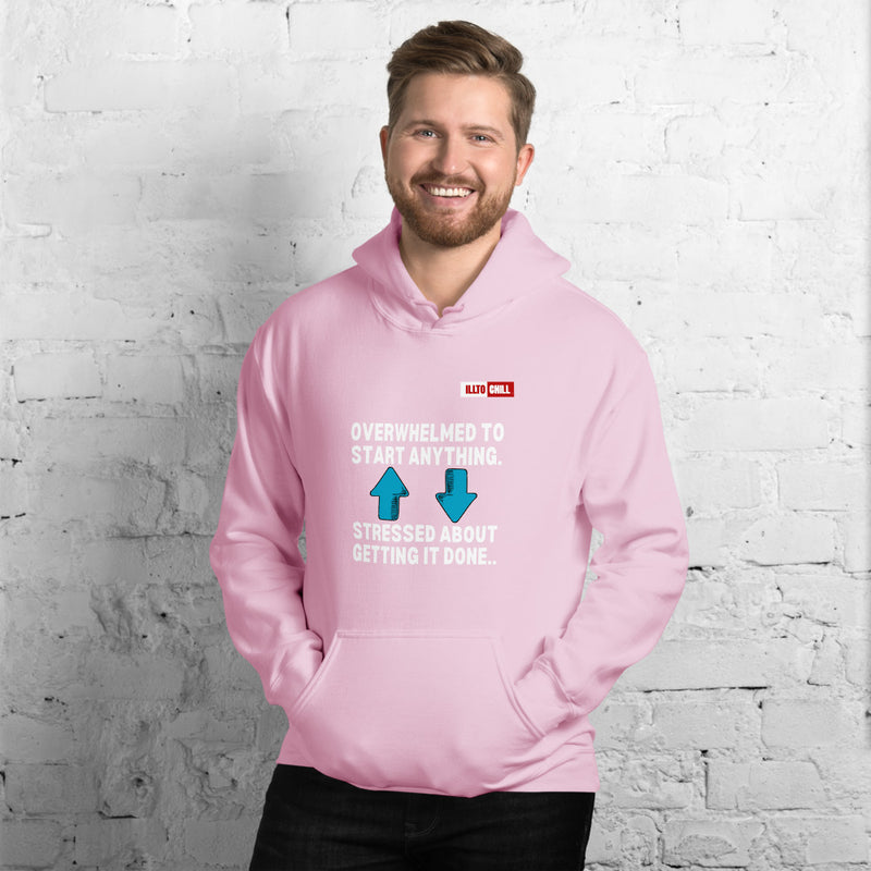 Light Pink Hoodie Front 3 - ILLTOCHILL Attention deficit hyperactivity disorder awareness 'ADHD funny loop' gift Unisex Hoodie