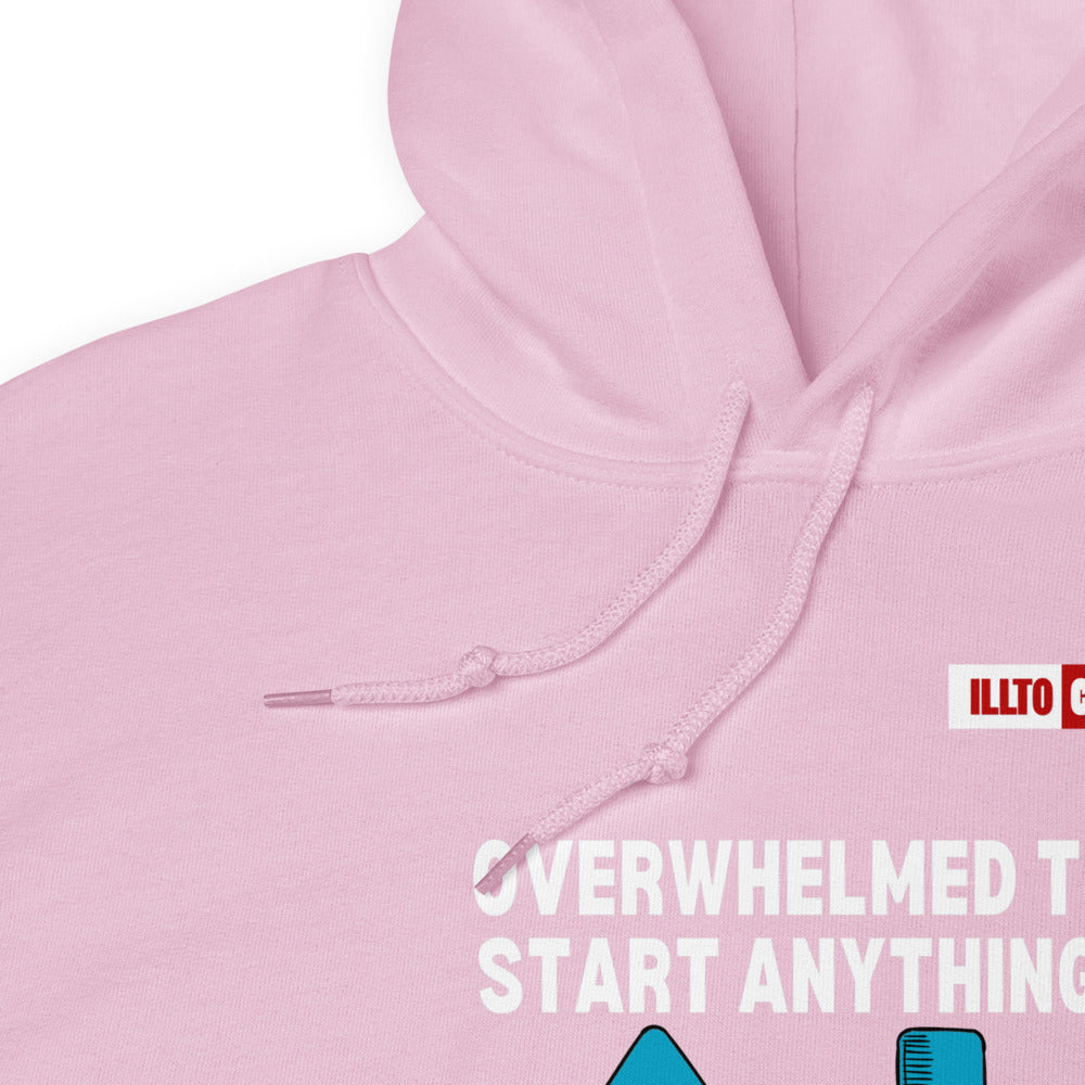 Light Pink Hoodie Detail 1 - ILLTOCHILL Attention deficit hyperactivity disorder awareness 'ADHD funny loop' gift Unisex Hoodie