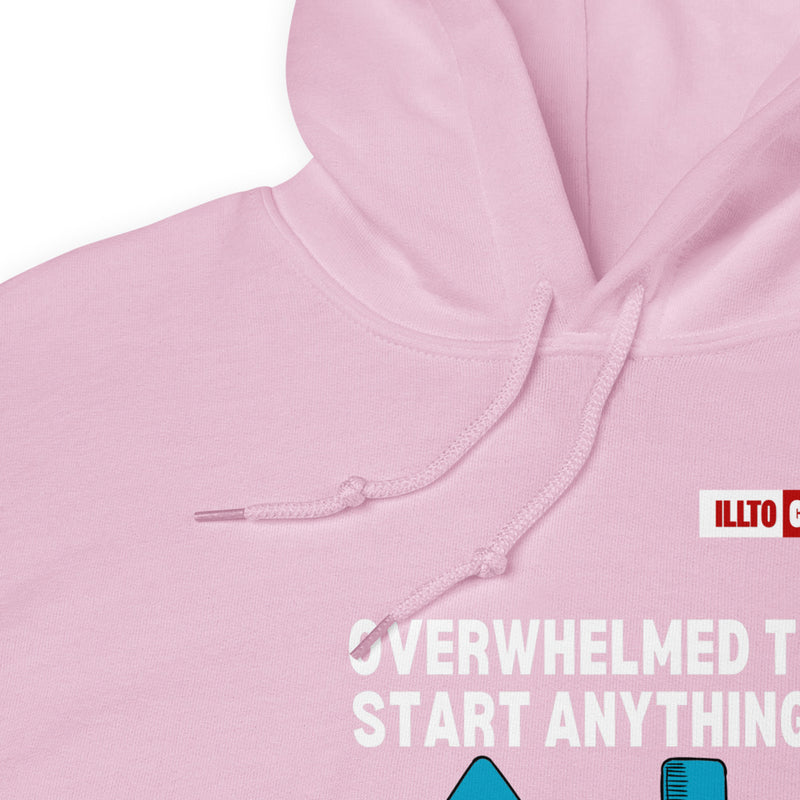 Light Pink Hoodie Detail 1 - ILLTOCHILL Attention deficit hyperactivity disorder awareness 'ADHD funny loop' gift Unisex Hoodie