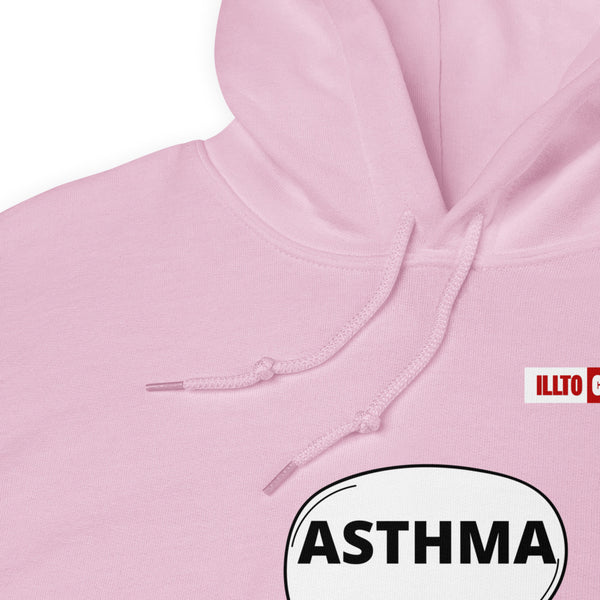 Light Pink Hoodie Detail 1 - ILLTOCHILL Asthma awareness 'It is a suffocating idea' asthma sarcastic gift Unisex Hoodie